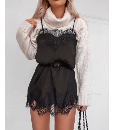 Vestito Raso Pizzo