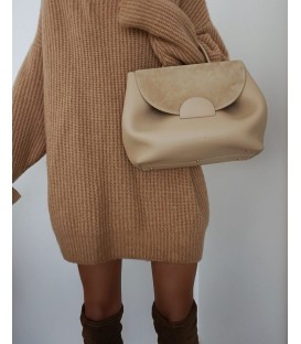 Maxi maglione beige