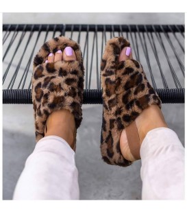 Ciabatte Pelosine Leopardato