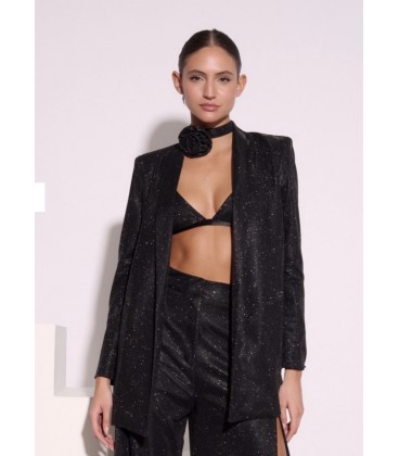 Giacca glitter nera