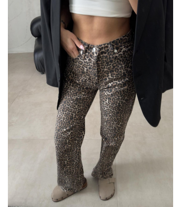 Jeans Animalier Leopardato