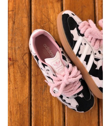 Adidas Samba Cow Lacci Peluche Rosa