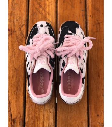 Adidas Samba Cow Lacci Peluche Rosa