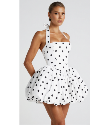 Abito Palloncino Polka Pois