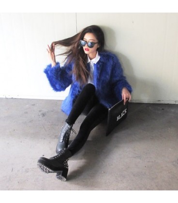 Ecopelliccia Rama Blu